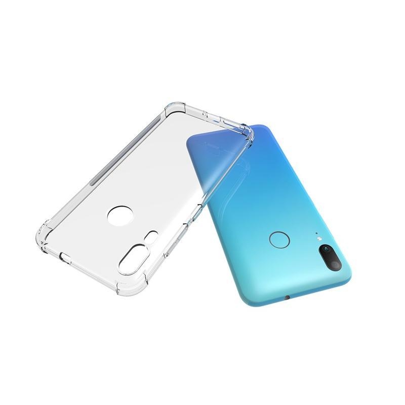 Átlátszó zselés tok megerősített sarkokkal Motorola Moto E6 Plus készülékhez - átlátszó