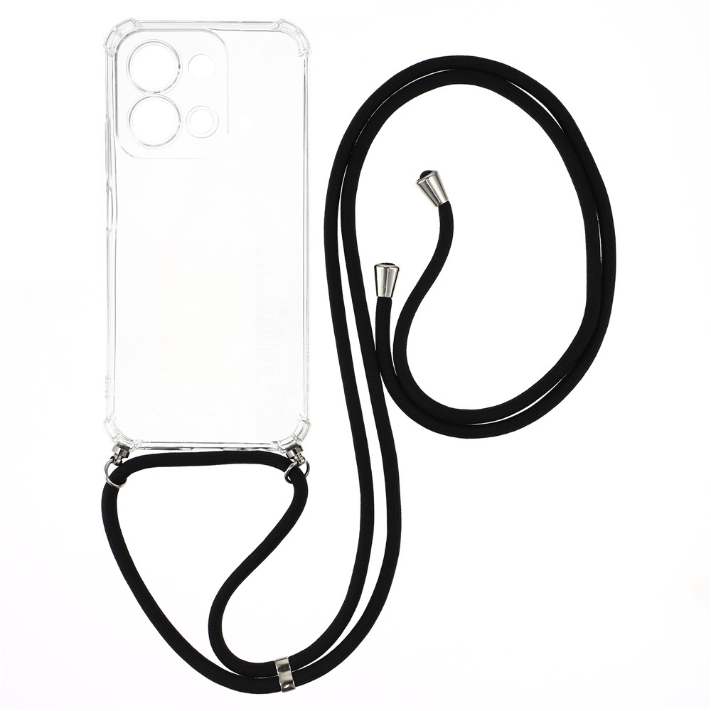 Átlátszó zselés tok zsinórral Xiaomi Redmi 15C 4G/5G (173mm)/Poco C85 (173mm) számára