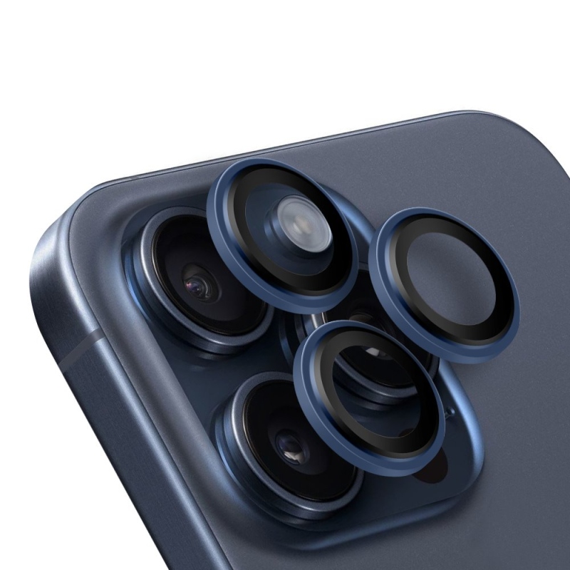 CSOMAG:ME objektívvédő Apple iPhone 15 Pro/15 Pro Max kék titán