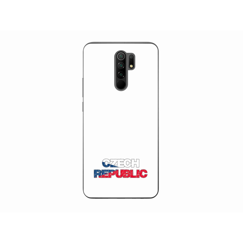 Gél borítás mmCase a Xiaomi Redmi 9-hez - Csehország fehér háttérrel