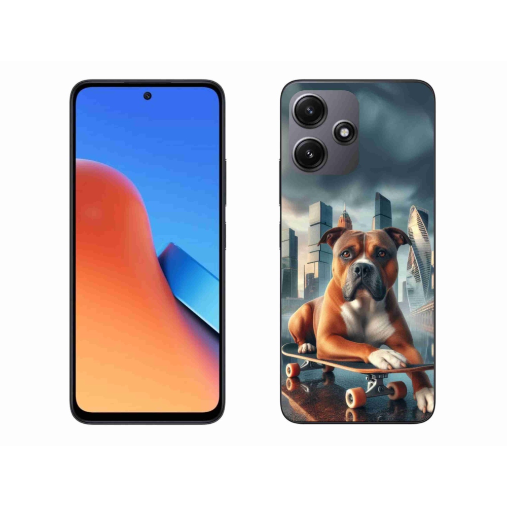 Gél borítás mmCase a Xiaomi Redmi 12 5G-hez - kutya gördeszkán