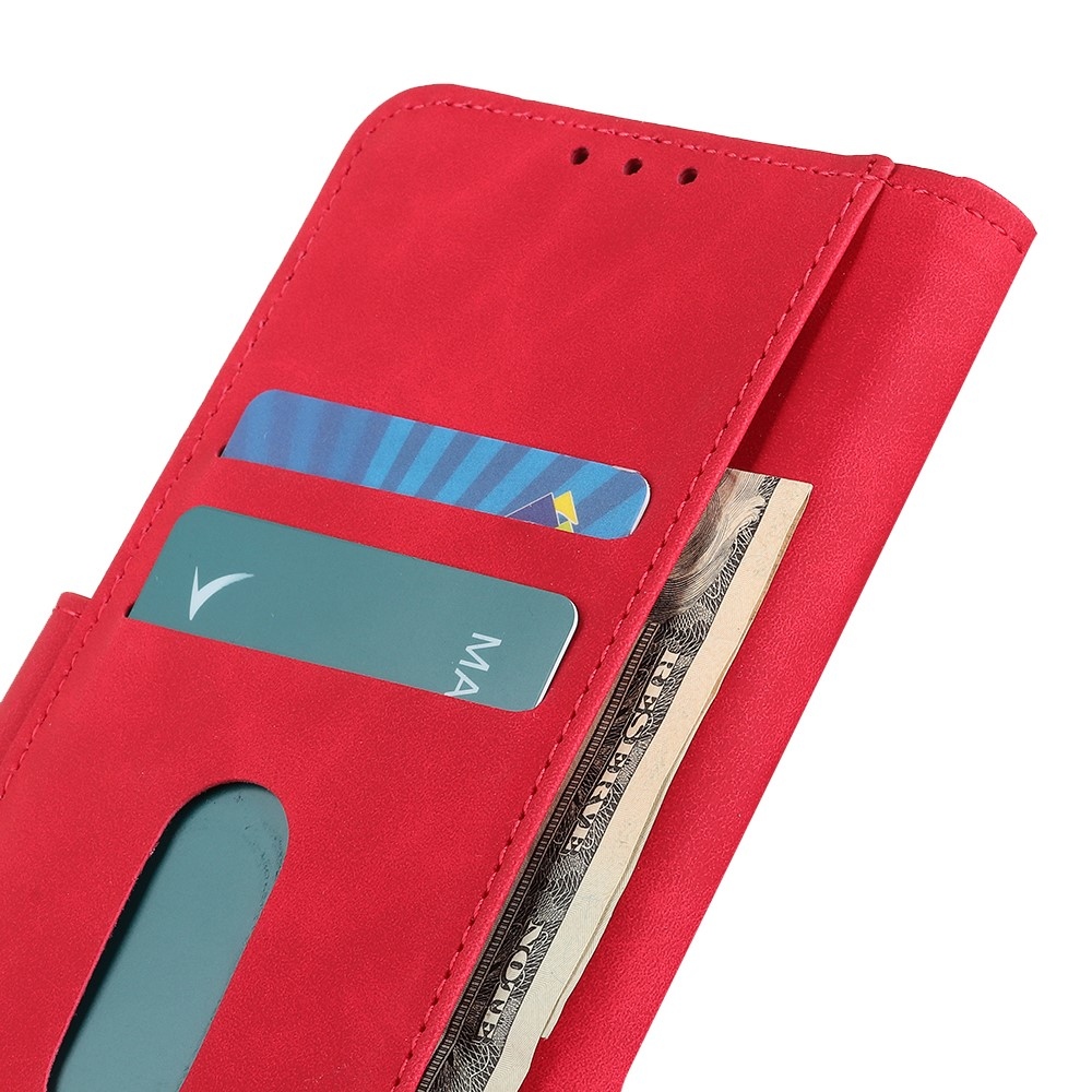 KHAZ könyv tok Xiaomi Redmi Note 14-hez - piros