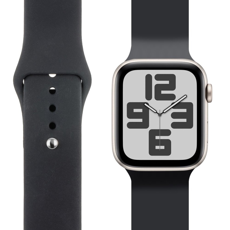 Csomag:ME szilikon szíj az Apple Watch 38-41mm S-M Fekete órához