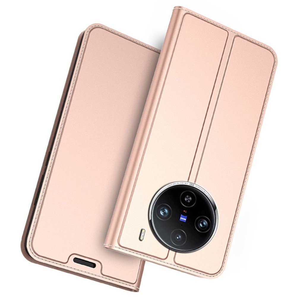 DUX könyvtáska Vivo X100 Pro 5G-hez - rózsaszín arany