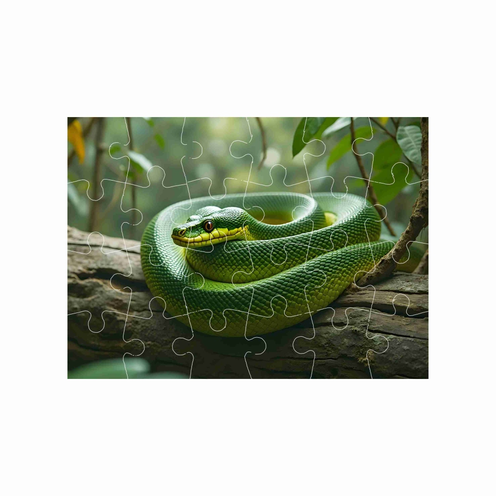 Puzzle 18x13cm (24 darab) képpel - kígyó