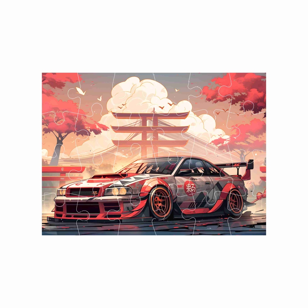 18x13cm (24 darab) képpel - japán sportkocsi