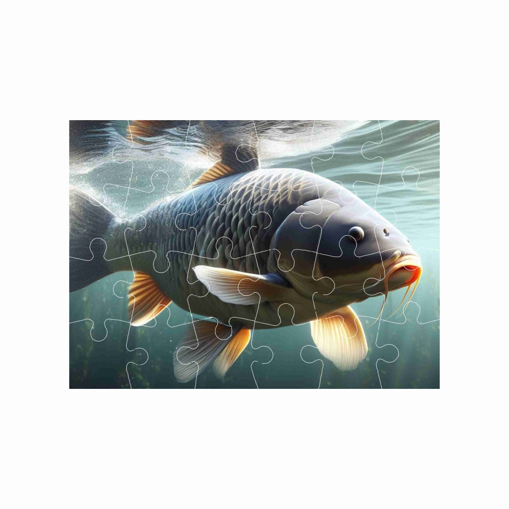 Puzzle 18x13cm (24 darab) képpel - ponty