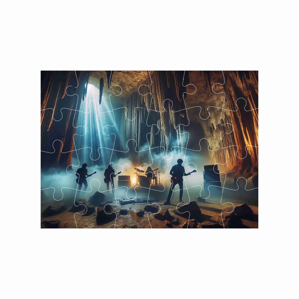 18x13cm-es (24 darabos) kirakó képpel - koncert a barlangban