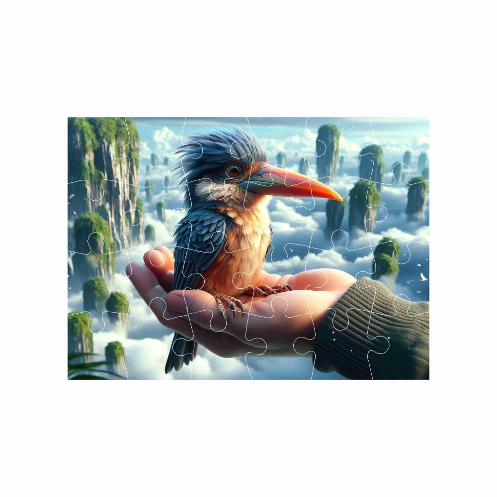 18x13cm-es (24 darabos) kirakó képpel - égi jégmadár