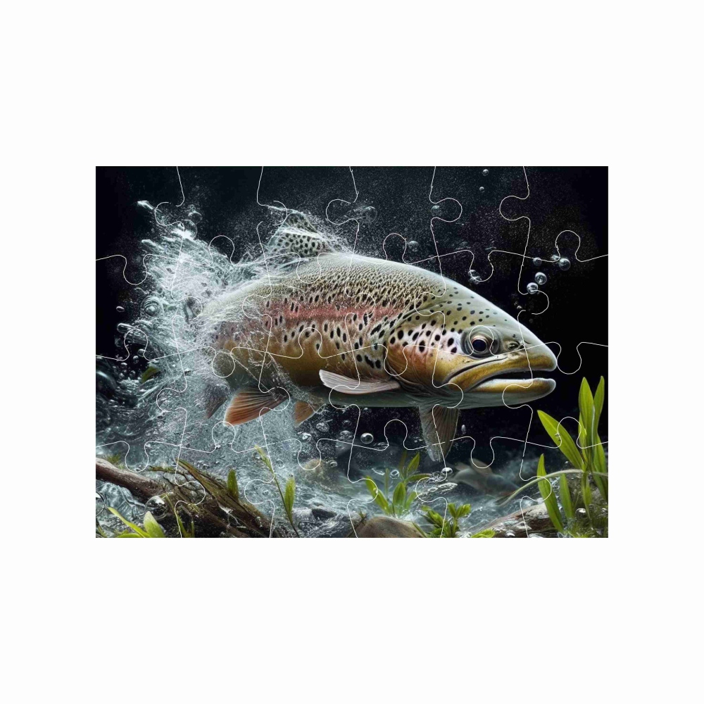 Puzzle 18x13cm (24 darab) képpel - pisztráng - Pisztráng