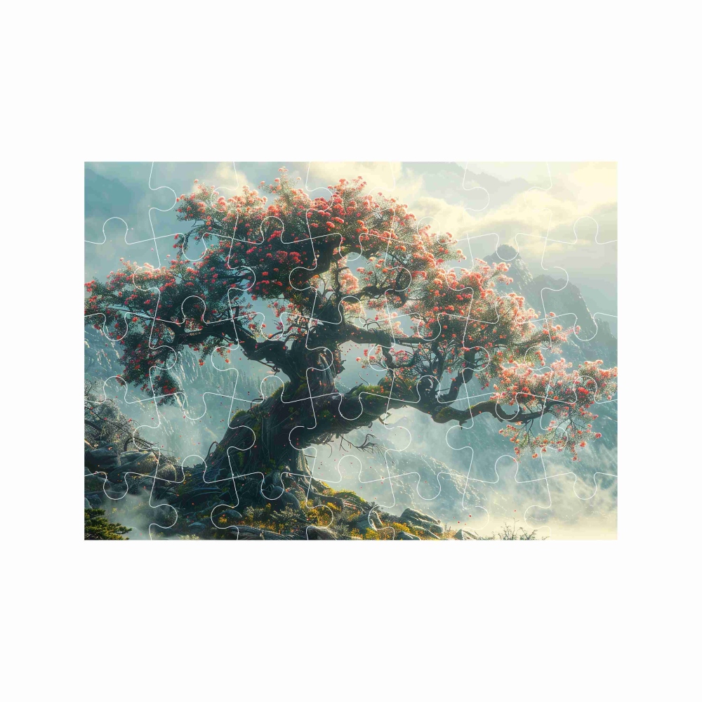 27x19,5cm-es (35 darabos) kirakó képpel - cseresznyevirág