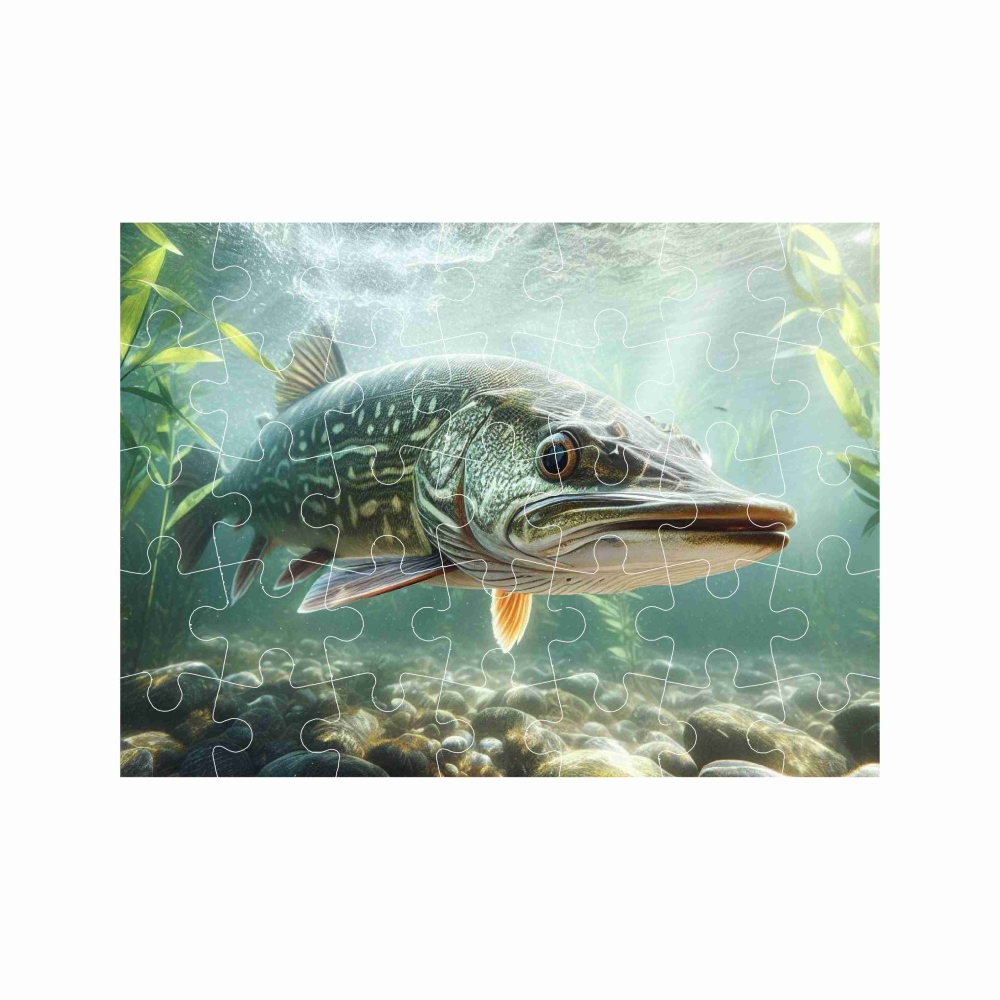 Puzzle 27x19,5cm (35 darab) képpel - csuka