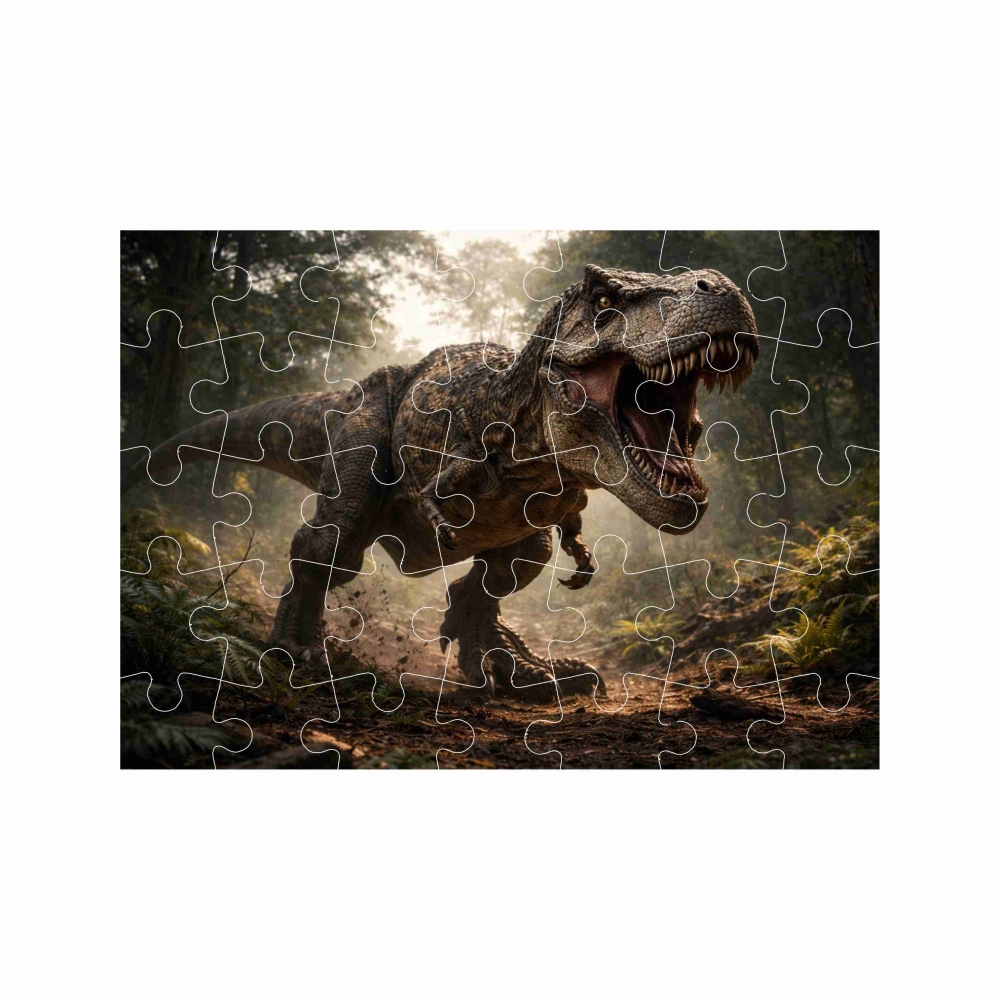 Puzzle 27x19,5cm (35 darabos) képpel - tyrannosaurus rex