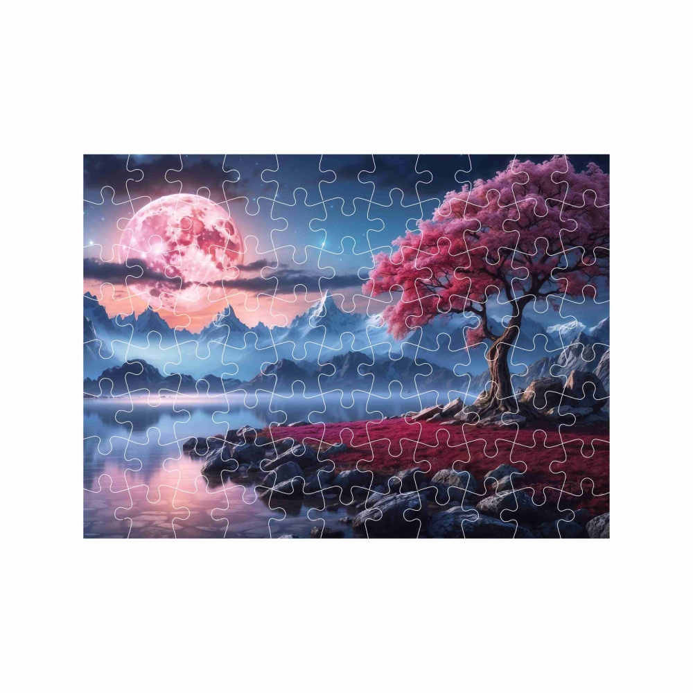 Puzzle 27x19,5cm (88 darab) képpel - fantasy tájkép