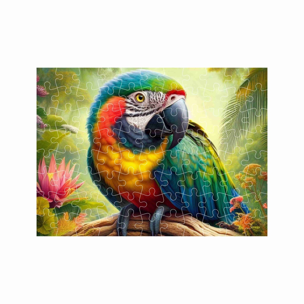 Puzzle 27x19,5cm (88 darab) képpel - papagáj