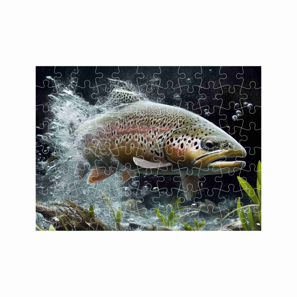 Puzzle 27x19,5cm (88 darab) képpel - pisztráng