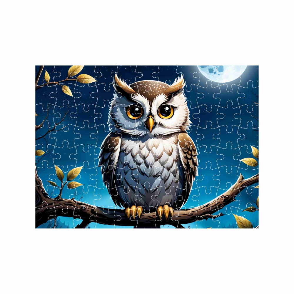 Puzzle 27x19,5cm (88 darab) képpel - bagoly