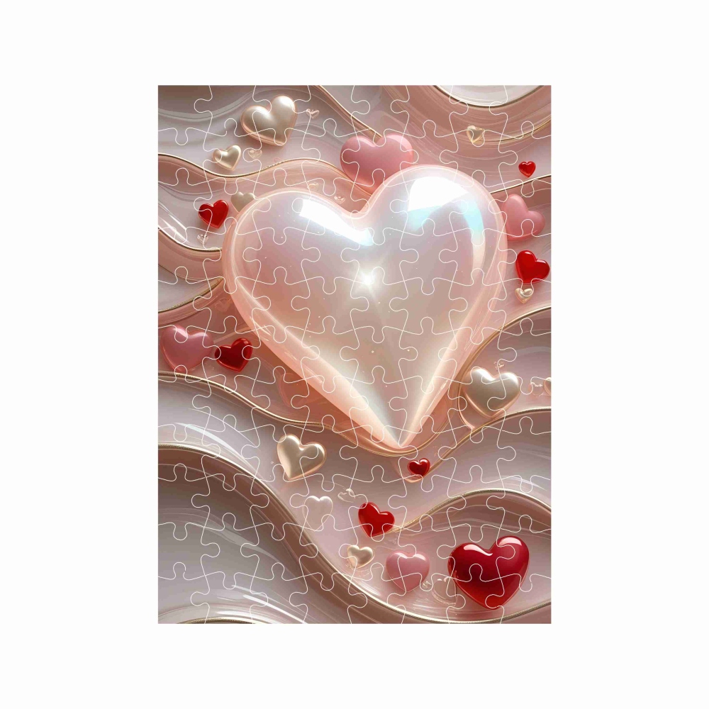 Puzzle 27x19,5cm (88 darab) képpel - szívek