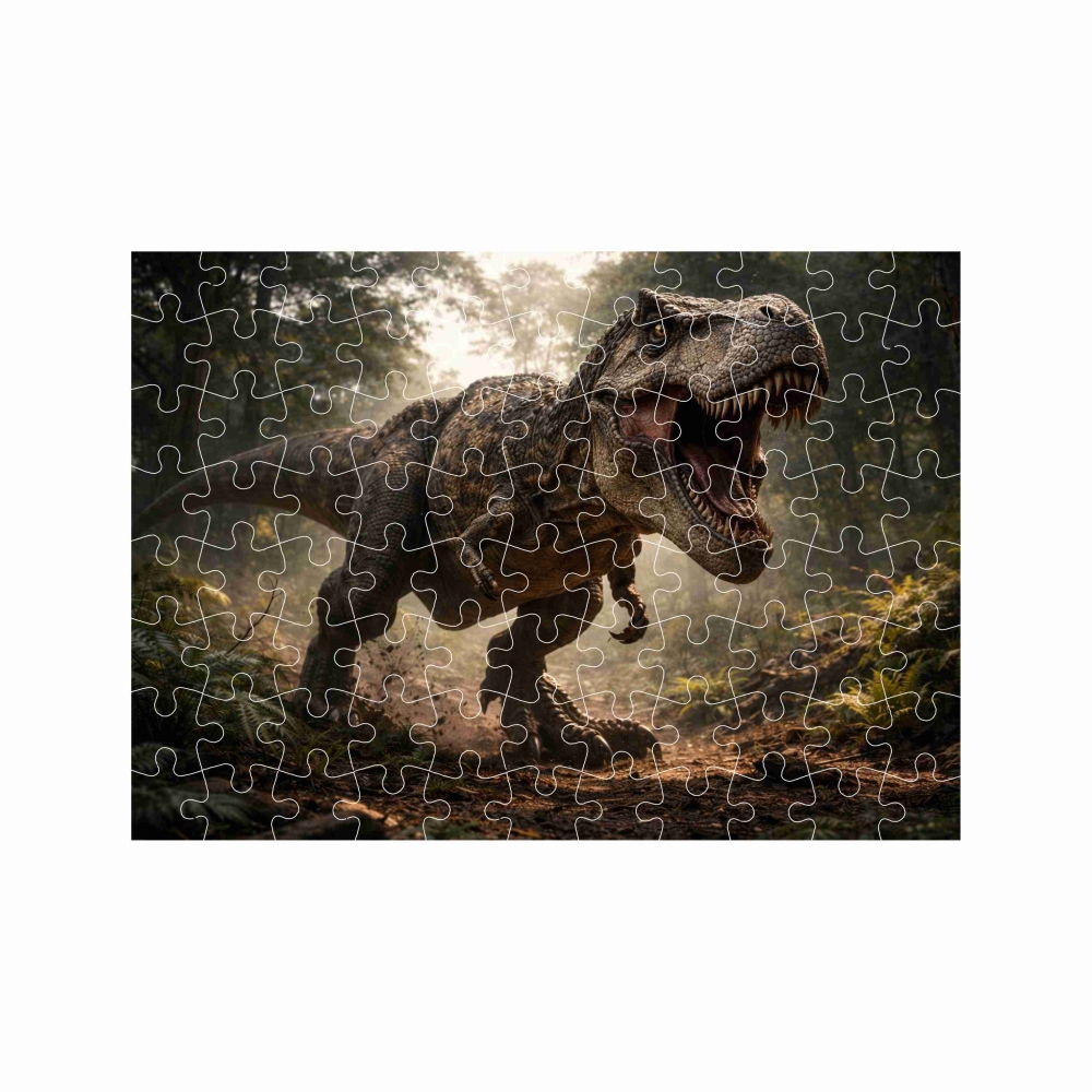 Puzzle 27x19,5cm (88 darabos) képpel - tyrannosaurus rex