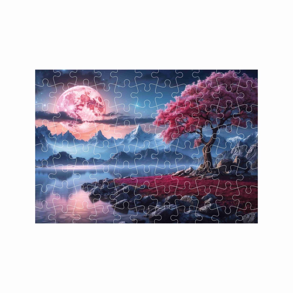 A4-es puzzle 29x20cm (120 darab) képpel - fantasy tájkép