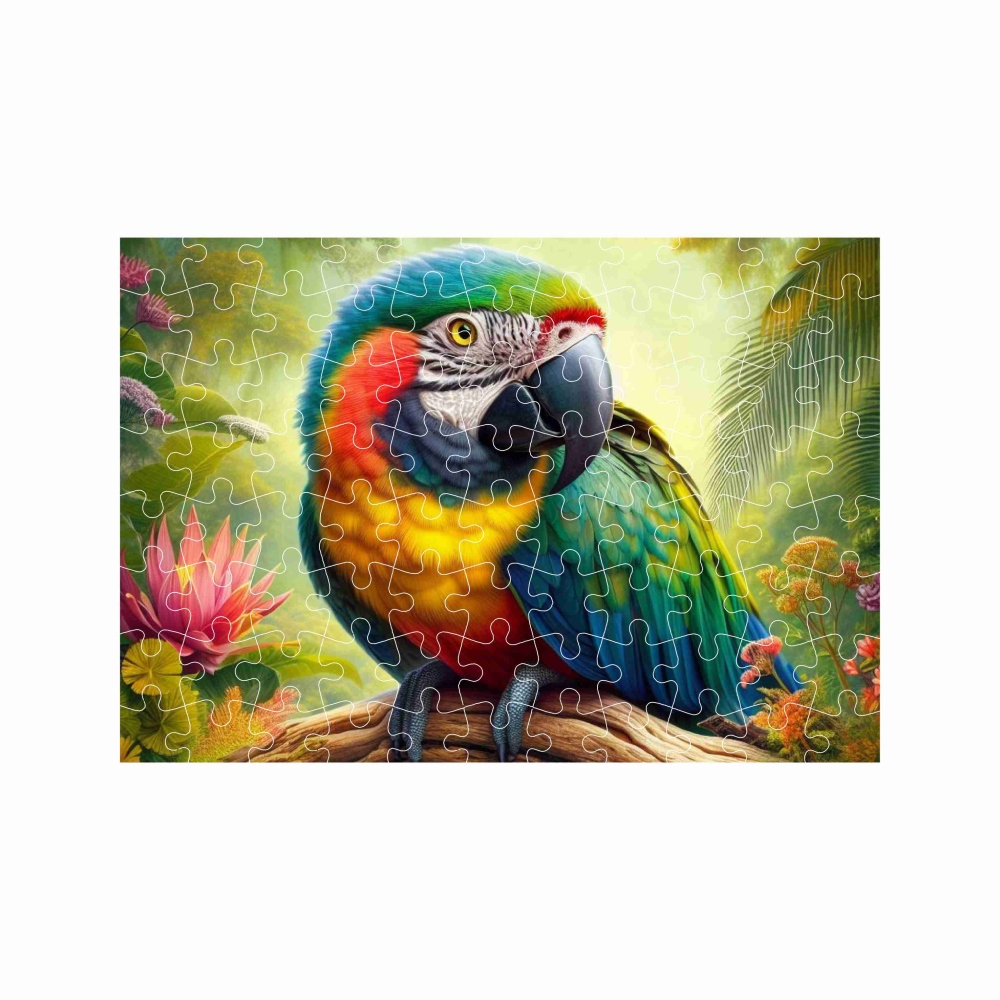 Puzzle A4 29x20cm (120 darab) képpel - papagáj