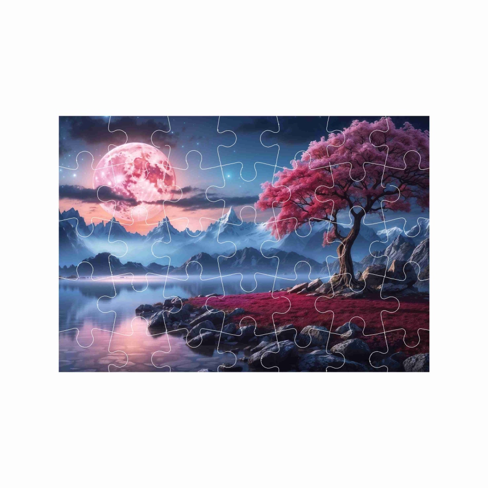 Puzzle A4 29x20cm (40 darab) képpel - fantasy tájkép