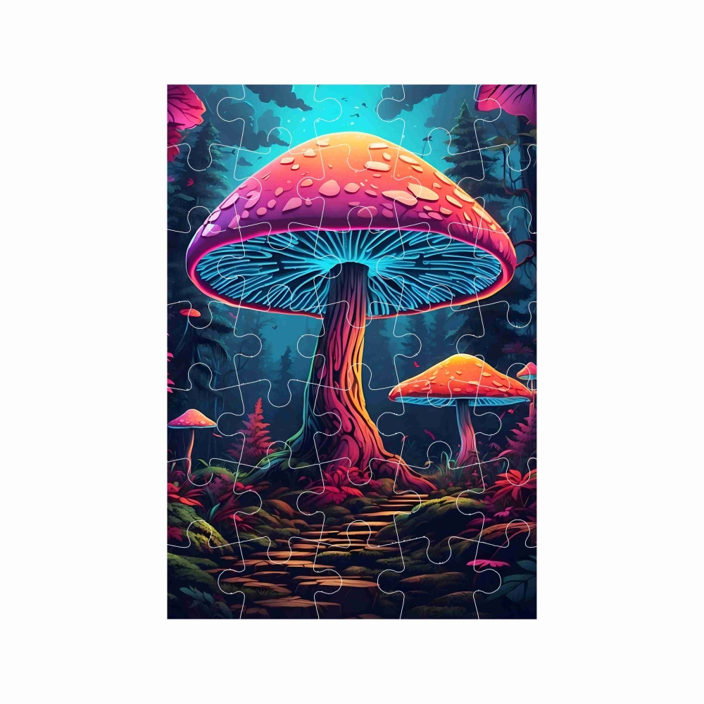 Puzzle A4 29x20cm (40 darab) képpel - gombák