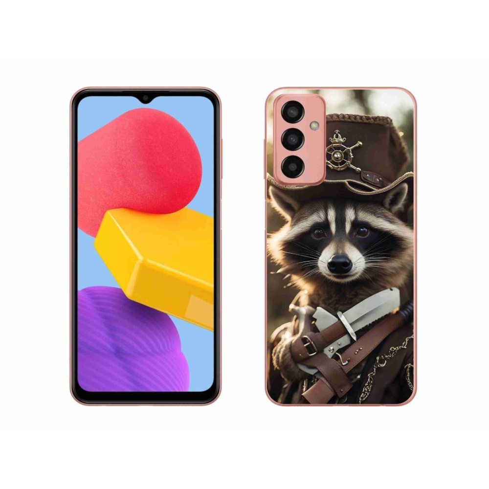 Zselés borító mmCase Samsung Galaxy M13 készülékhez - mosómedve egyenruhában