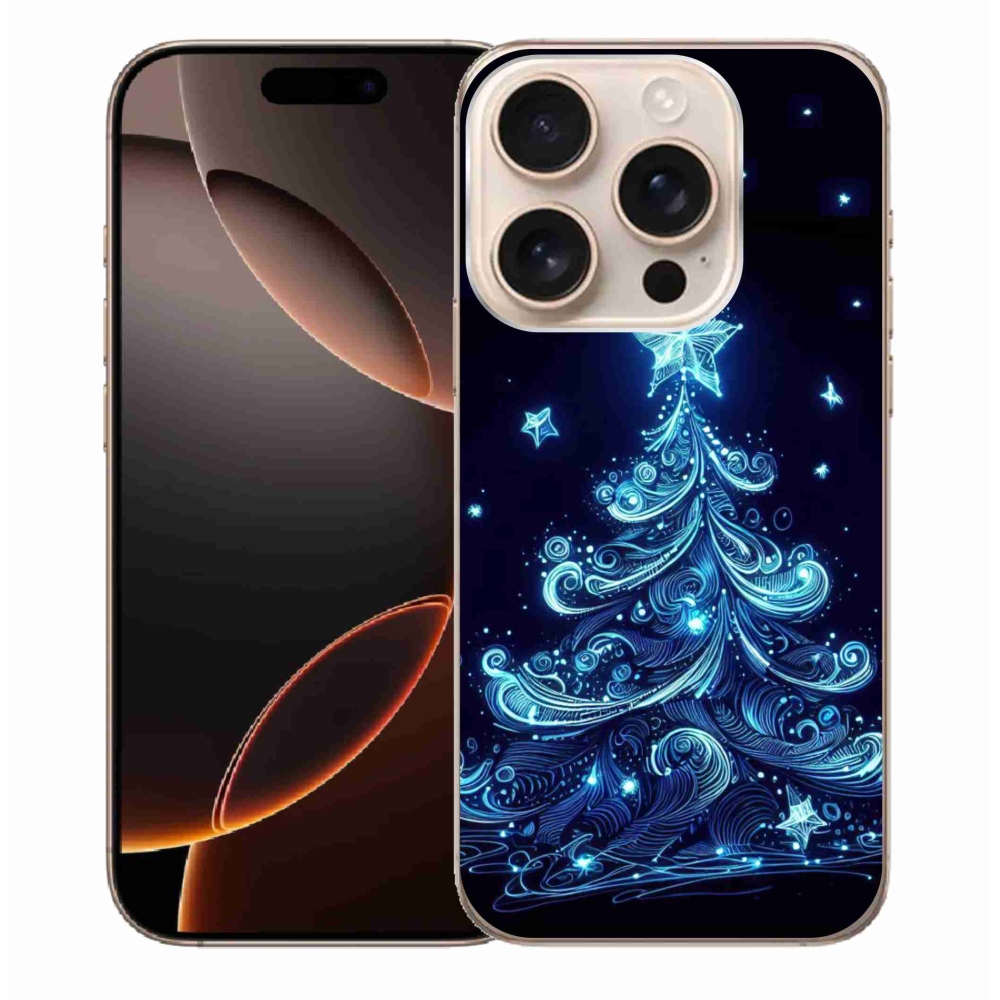 Gél borítás mmCase iPhone 16 Pro Max készülékhez - neon karácsonyfa 4