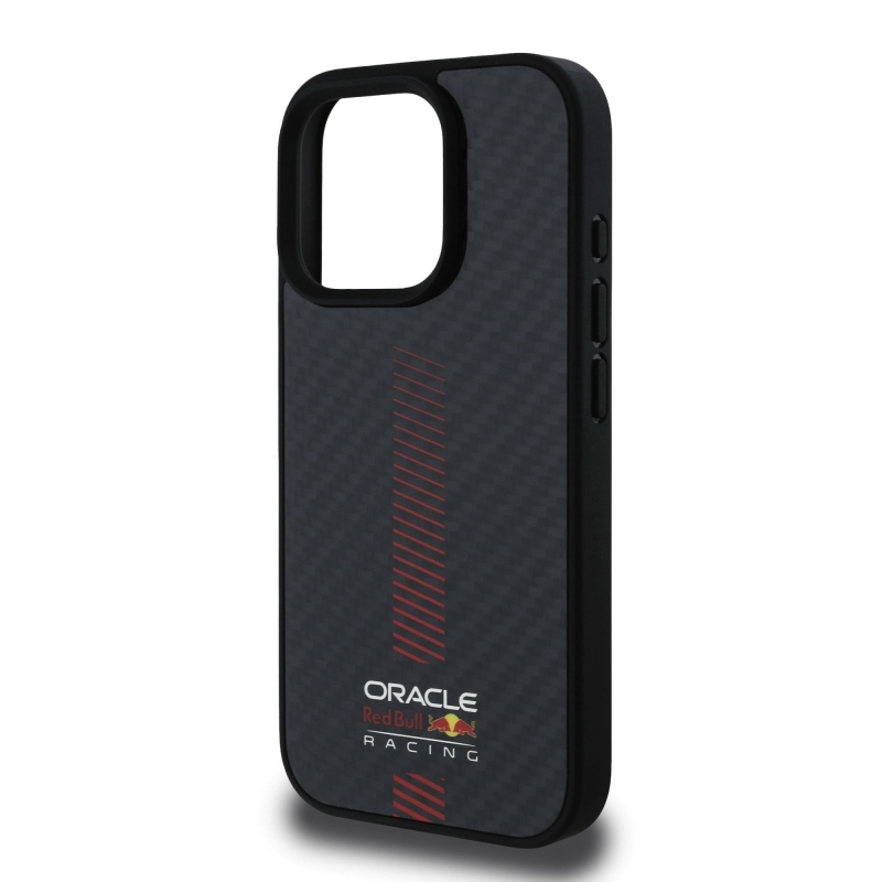 Red Bull Carbon Powerbar MagSafe MagSafe hátlap iPhone 16 Pro-hoz Fekete