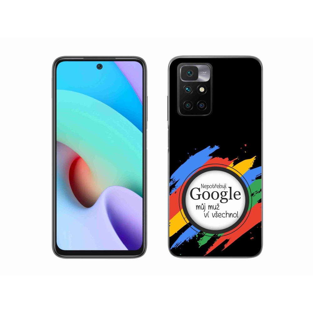 Gél borító mmCase a Xiaomi Redmi 10/Redmi 10 (2022) - az ember mindent tud fekete háttérrel