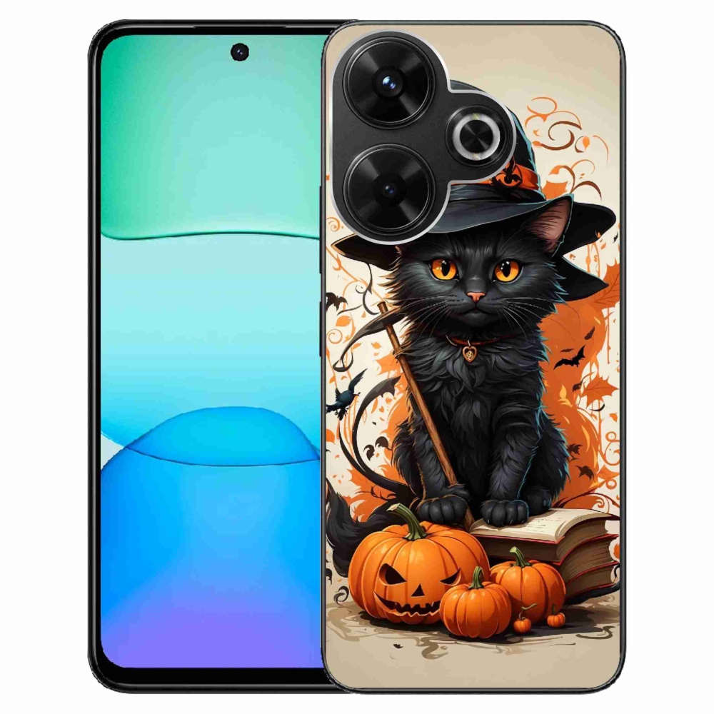 Gél borítás mmCase a Xiaomi Redmi 13 4G/Poco M6 4G - macska varázslóhoz