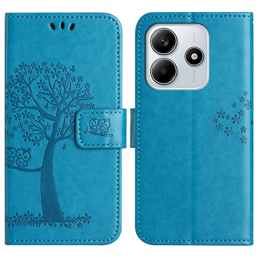 Fa könyv tok a Xiaomi Redmi Note 14 5G-hez - kék