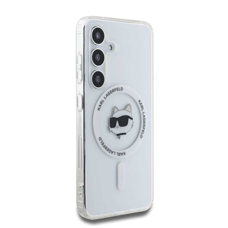 Karl Lagerfeld IML Choupette Head MagSafe hátlap Samsung Galaxy S25 átlátszóhoz
