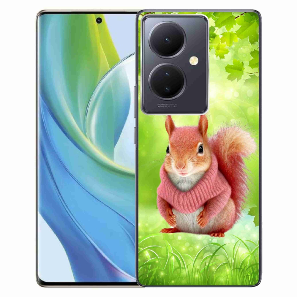 Gél borítás mmCase a Vivo V29 Lite 5G-hez - mókus pulóverben