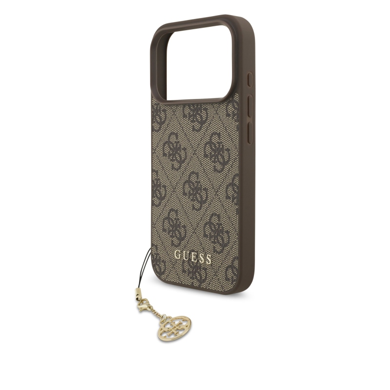 Guess 4G Charm hátlap iPhone 17 Pro iPhone 17 Pro tónusú barna hátlaphoz