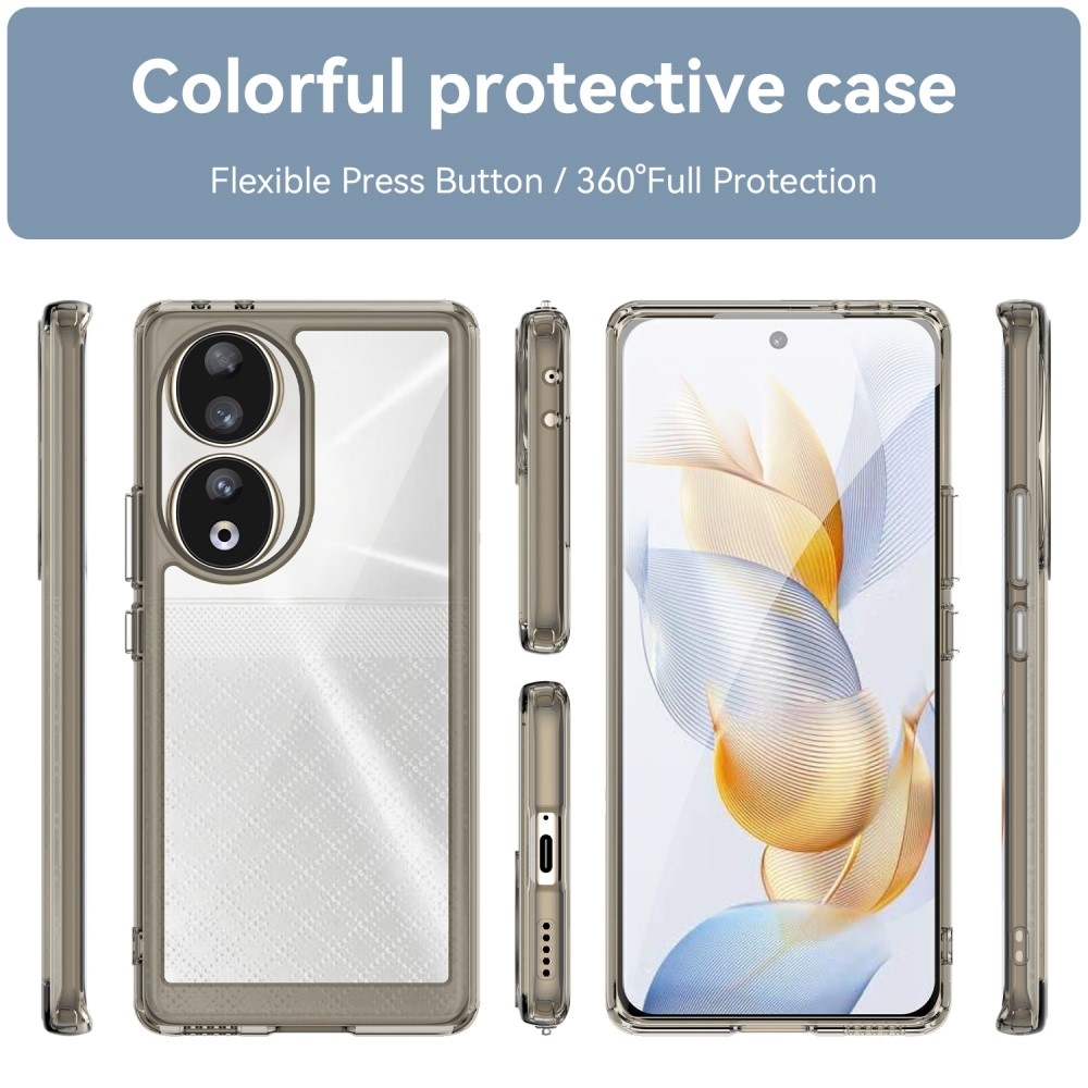 Gél tok fix hátlappal Honor 90 készülékhez - szürke