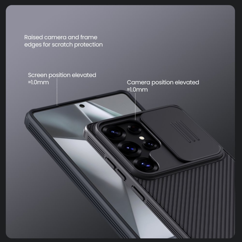 Nillkin CamShield PRO mágneses hátlap a Samsung Galaxy S25 Ultra Fekete készülékhez