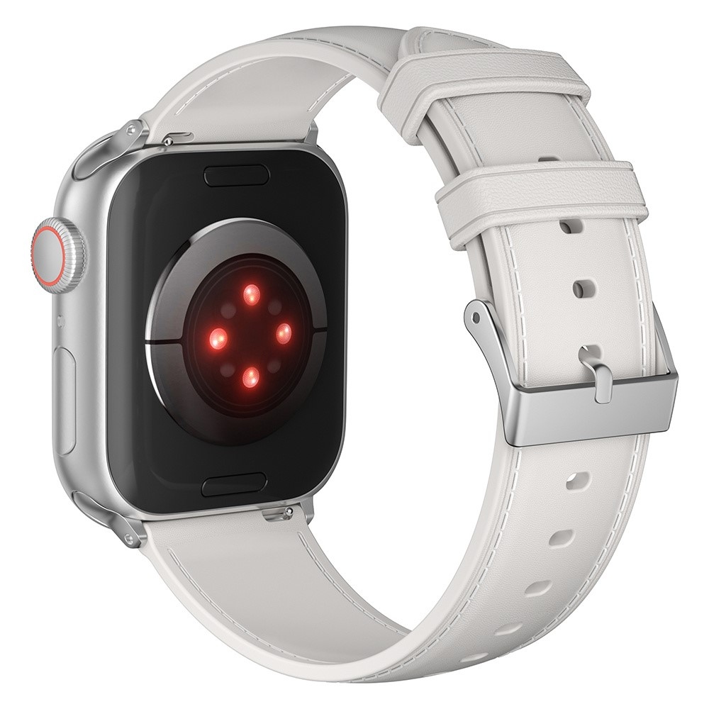 Stitch zselés szíj Apple Watch Ultra/Ultra 2 49mm/SE/SE 2022/2023 44mm/9/8/7 45mm/6/5/4 44mm/3/2/1 42 mm-es Apple Watch Ultra/Ultra 2 órához - bézs színű