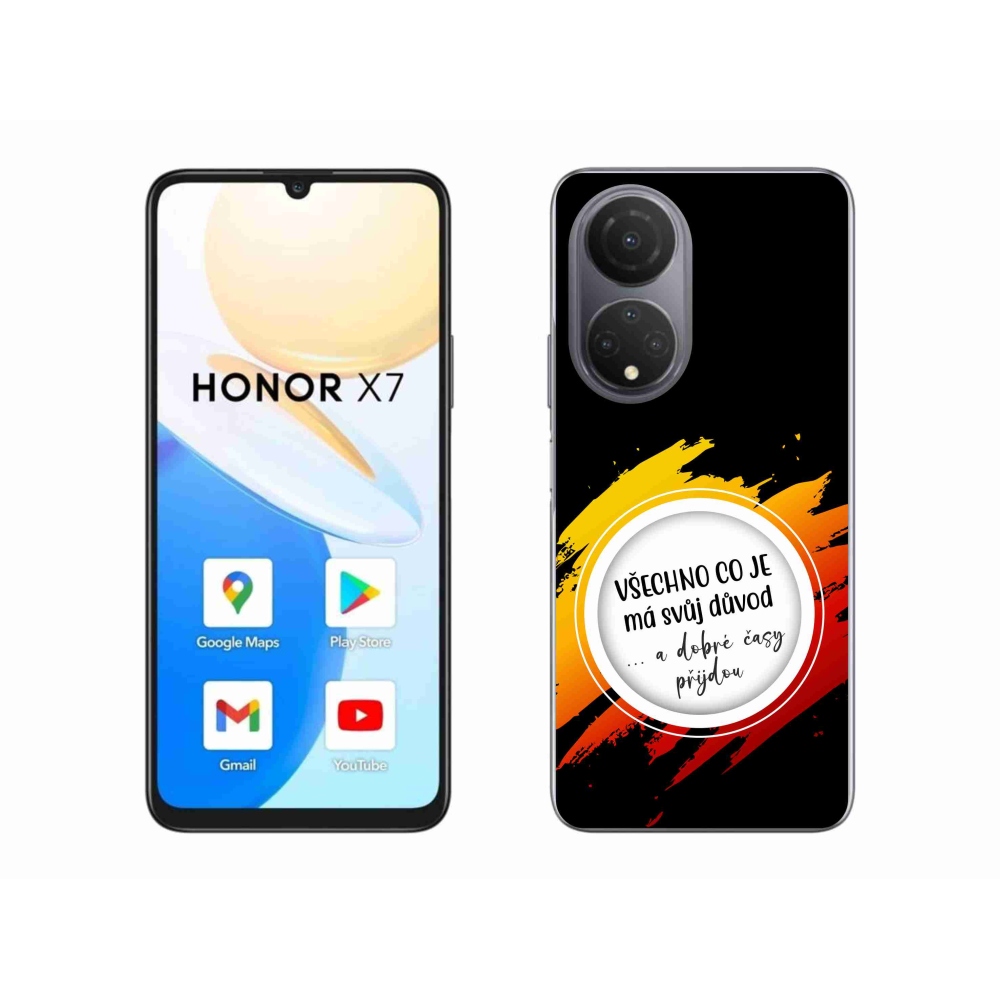 Zselés borítás mmCase a Honor X7 készülékhez - idézet 3 fekete háttér