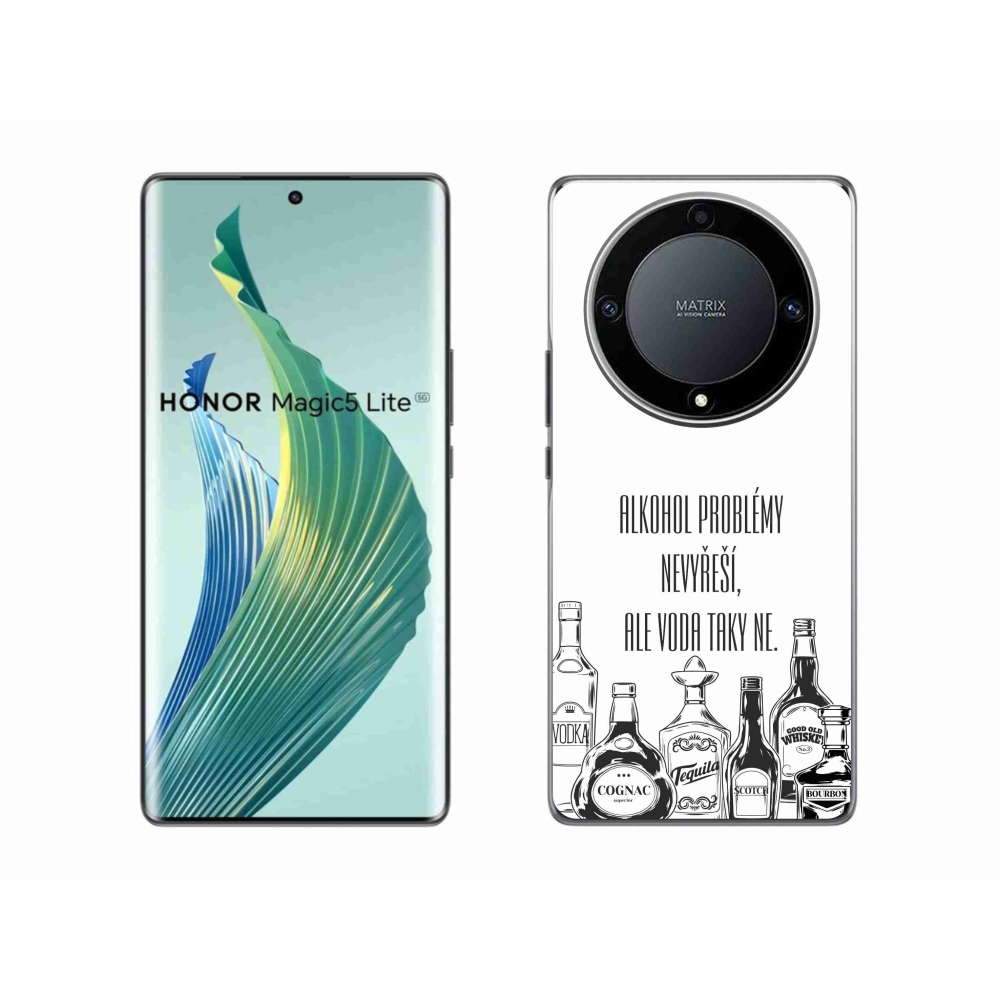 Gél borító mmCase a Honor Magic 5 Lite 5G számára - vicces szöveg fehér háttérrel
