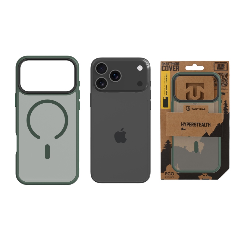 Taktikai MagForce Hyperstealth védőburkolat iPhone 17 Pro Max készülékhez Erdei zöld