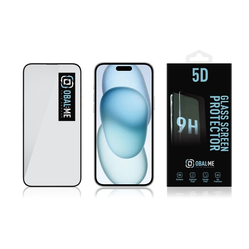 Csomag:ME 5D edzett üveg Apple iPhone 15 Plus fekete színű készülékhez