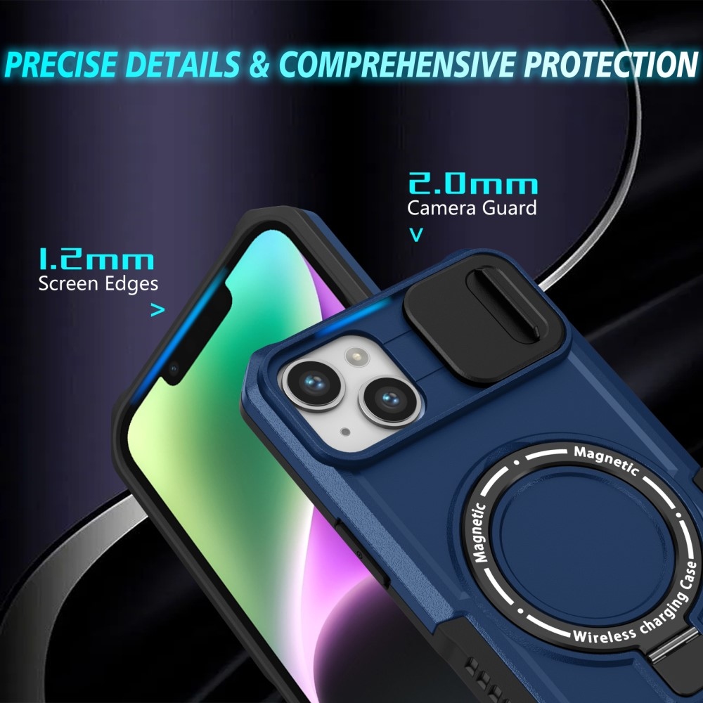 Fulcrum tartós borító kameravédelemmel és MagSafe funkcióval iPhone 14 készülékhez - Kék