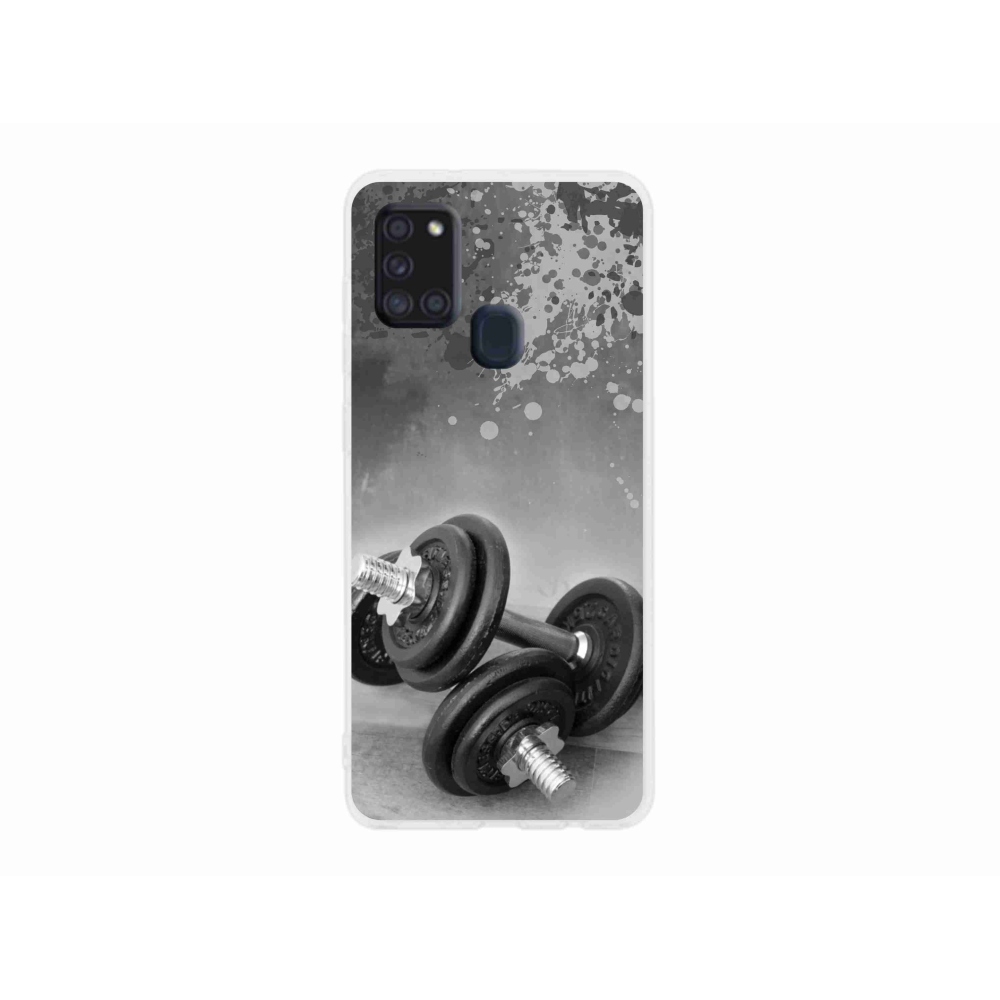 Gél borítás mmCase Samsung Galaxy A21s készülékhez - súlyzók 1