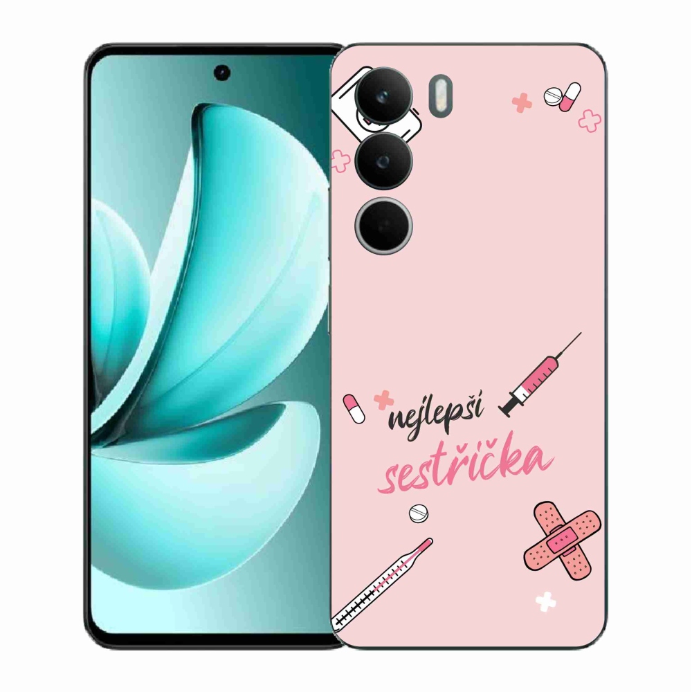 Gél borító mmCase a Realme C71-en - a legjobb kishúg rózsaszín háttérrel