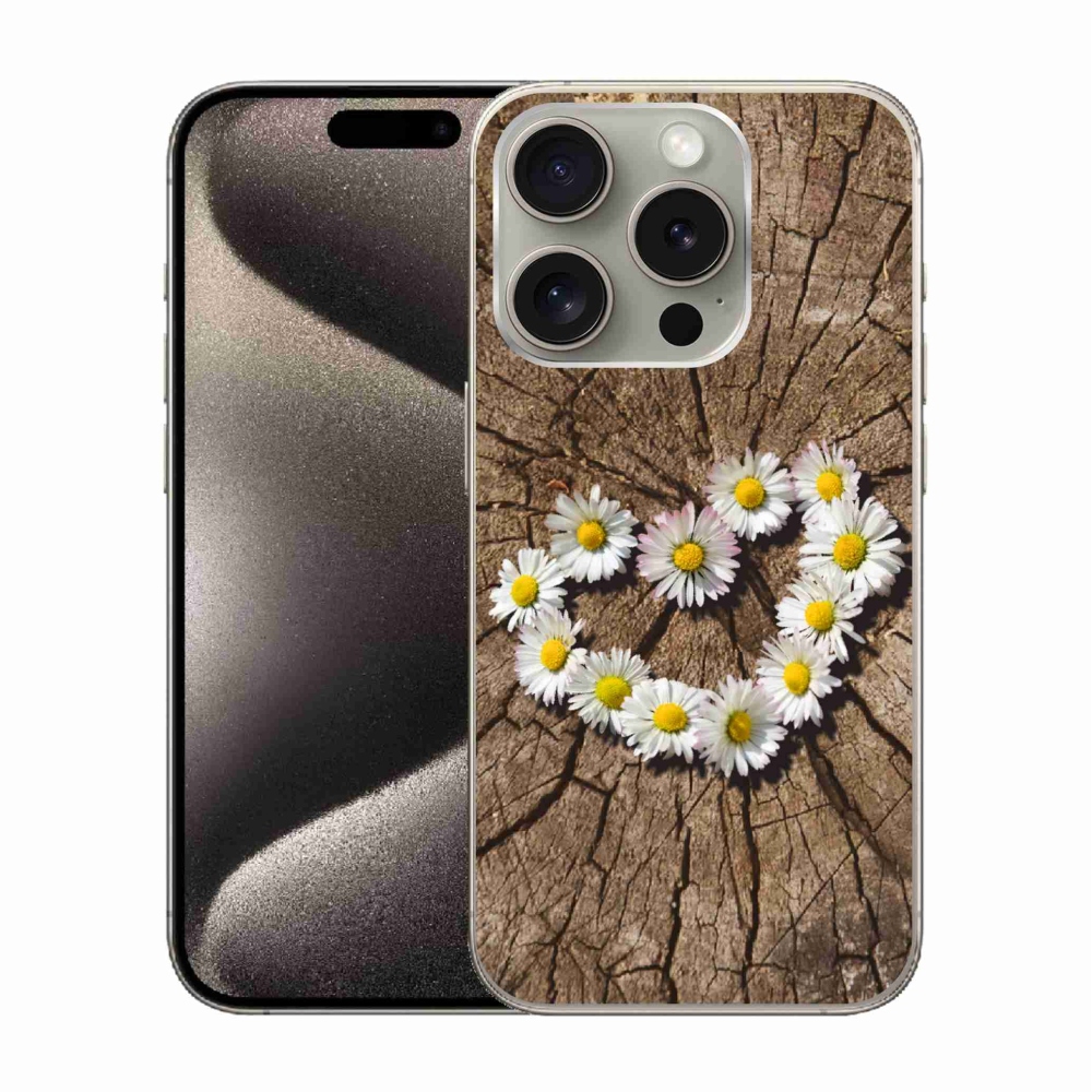 Gél borítás mmCase iPhone 15 Pro készülékhez - Százszorszép szív