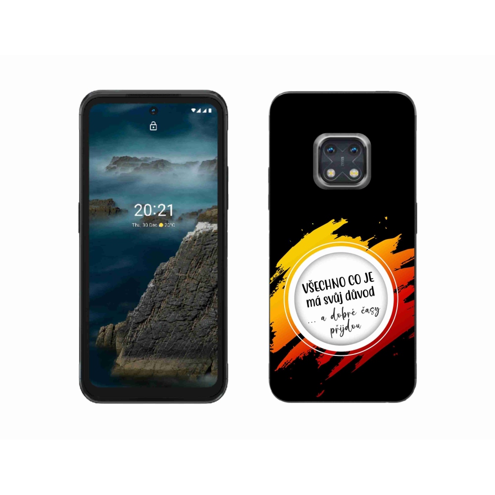 Zselés borítás mmCase a Nokia XR20 készülékhez - idézet 3 fekete háttér
