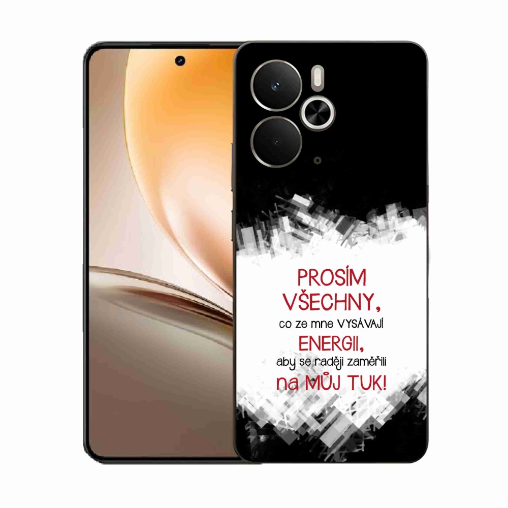 Gél borító mmCase a Realme 14 5G készülékhez - vicces szöveg 1 piros