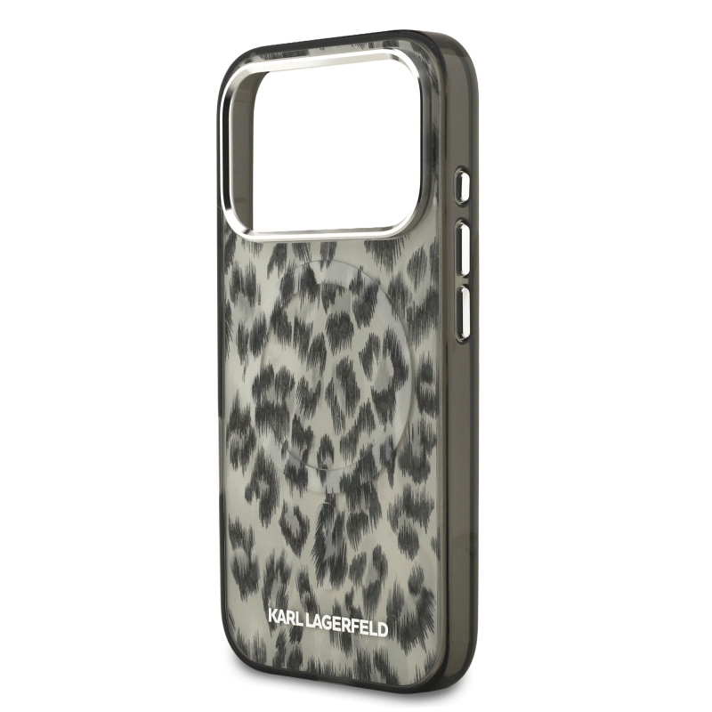 Karl Lagerfeld IML Leopard Leopard MagSafe hátlap iPhone 17 Pro barna színű készülékhez